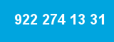 922 274 13 31 922 274 13 31